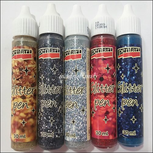 Konturówka brokatowa glitter pen czerwień świąteczna 1 Konturówka brokatowa glitter pen czerwień świąteczna