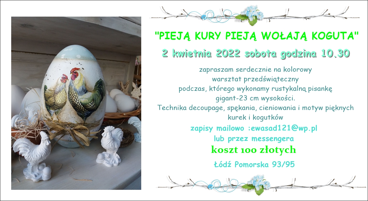 warsztaty decoupage wielkanocna pisanka